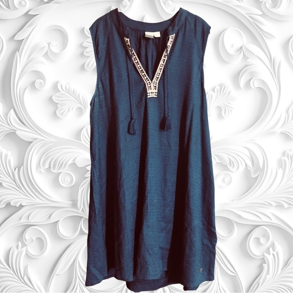 Roxy Blue Sleeveless Shift Dress Size Large - Picture 4 of 4